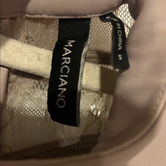 Marciano Sleeveless Taupe Dress with lace detail - Picture 2 of 3